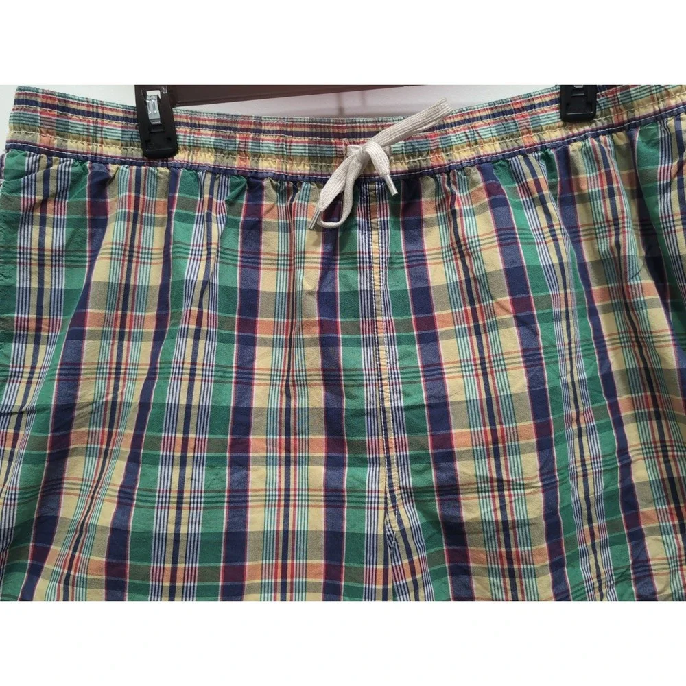 Polo‎ Ralph Lauren Men Plaid Swim Trunks in a Multi-Color Check Pattern 3XB BIG
